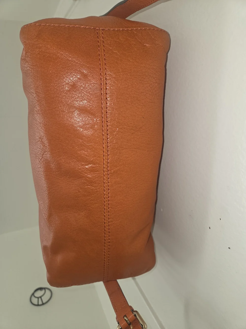 Michael Kors Orange Leather Purse with Gold Hardware